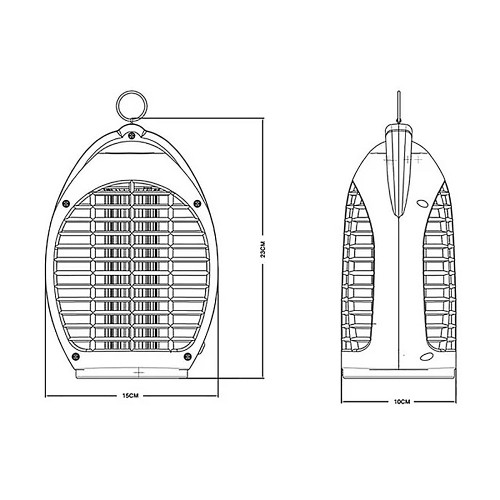 Lampe anti-moustiques et mouches, Masy, 6 watts, lampe ultra-violet, tue  insectes